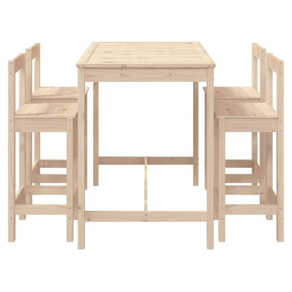 5 Piece Garden Bar Set Solid Wood Pine 3154750