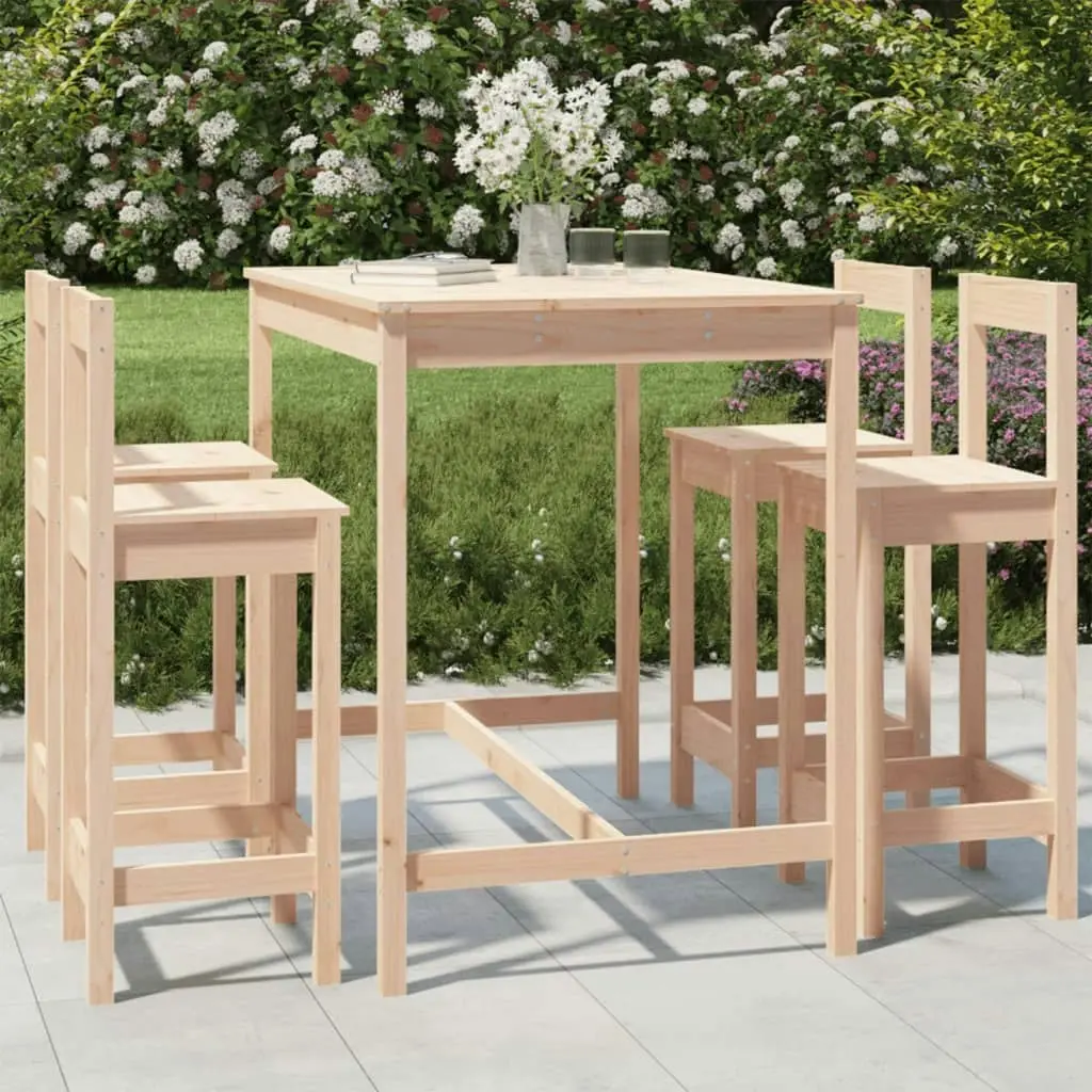 5 Piece Garden Bar Set Solid Wood Pine 3154750