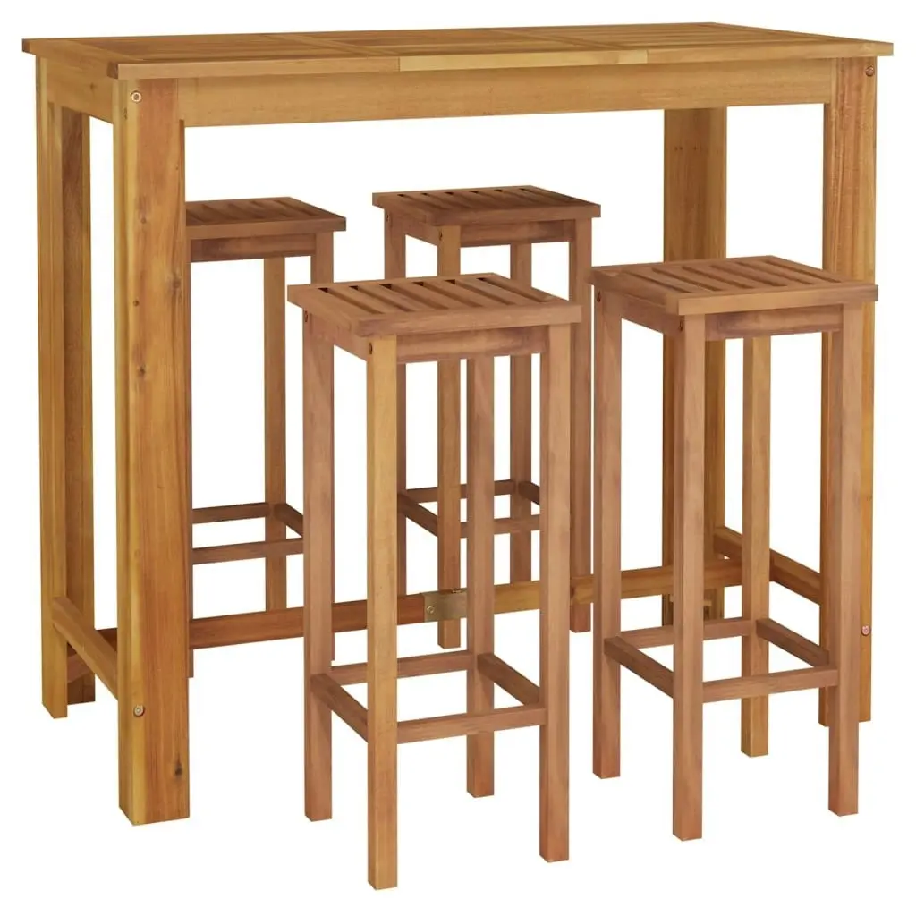 5 Piece Garden Bar Set Solid Wood Acacia 3154392