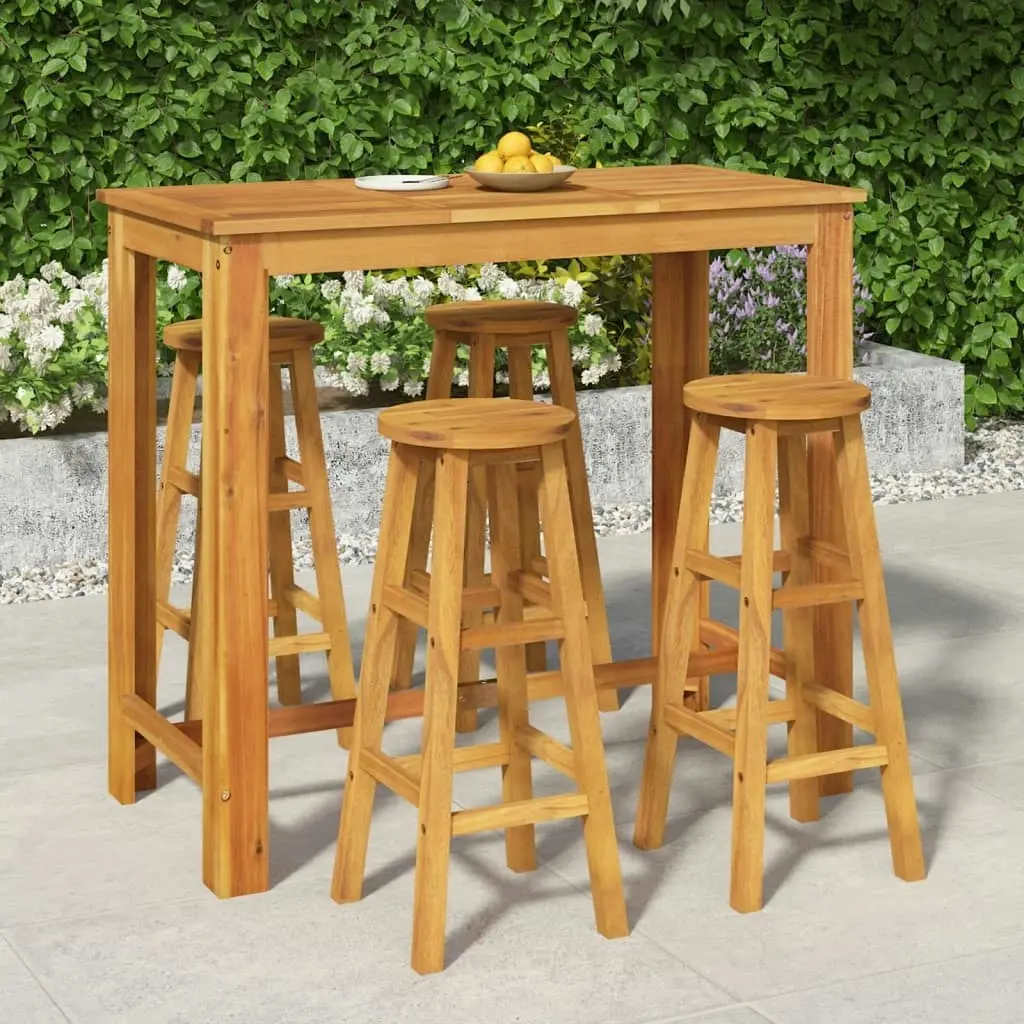 5 Piece Garden Bar Set Solid Wood Acacia 3154394