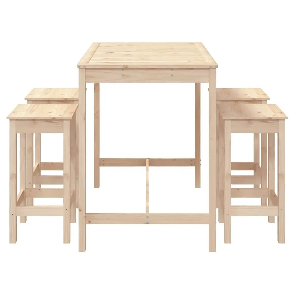 5 Piece Garden Bar Set Solid Wood Pine 3154745