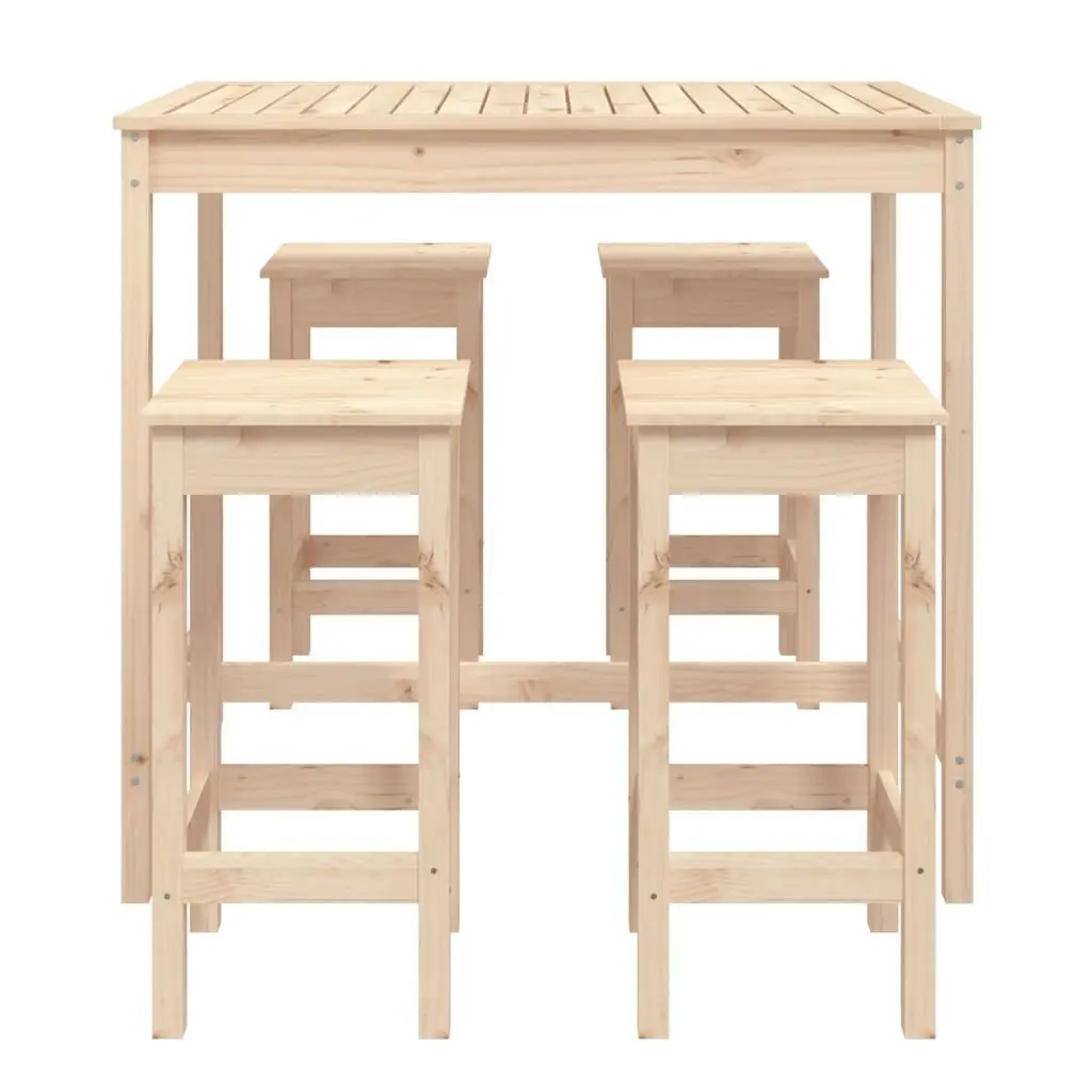 5 Piece Garden Bar Set Solid Wood Pine 3154745