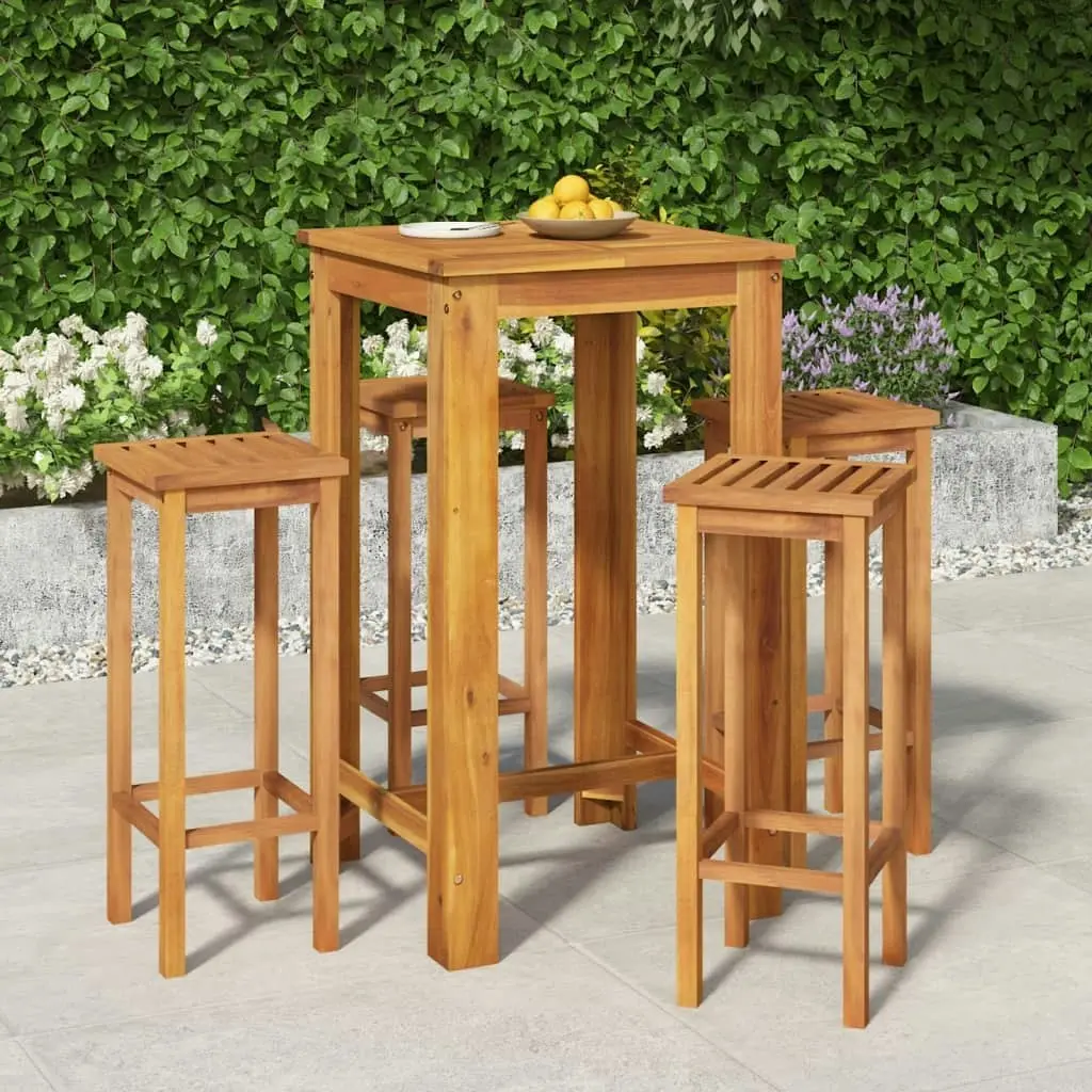 5 Piece Garden Bar Set Solid Wood Acacia 3154387