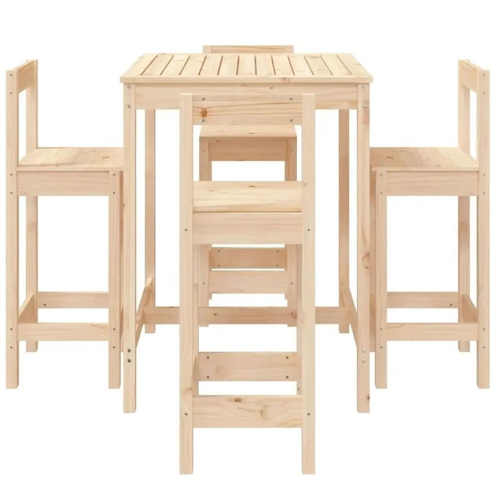 5 Piece Garden Bar Set Solid Wood Pine 3154740