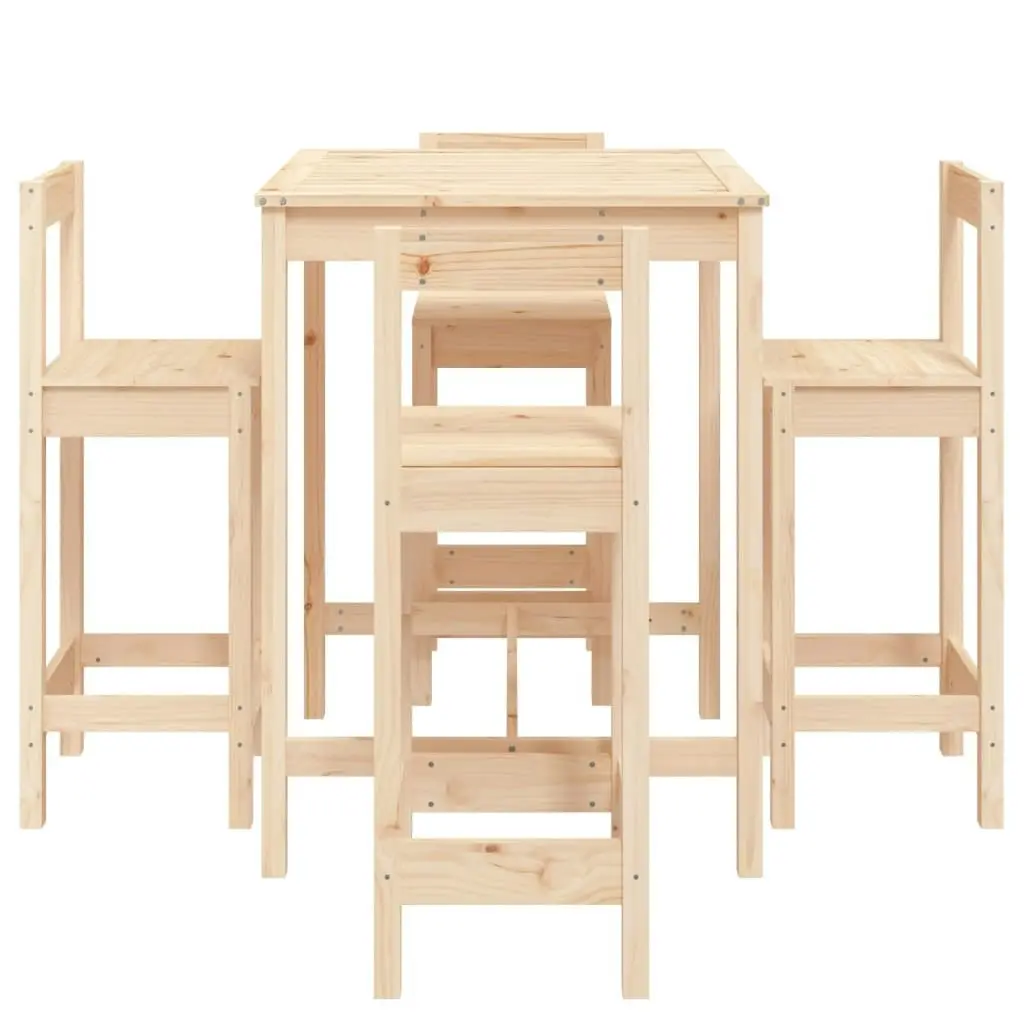 5 Piece Garden Bar Set Solid Wood Pine 3154740