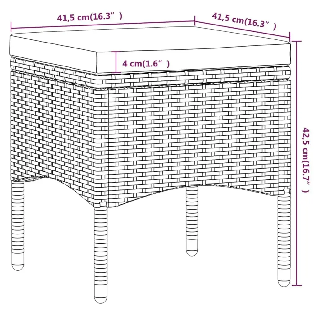 5 Piece Garden Bistro Set Poly Rattan & Solid Acacia Wood Grey 3058377