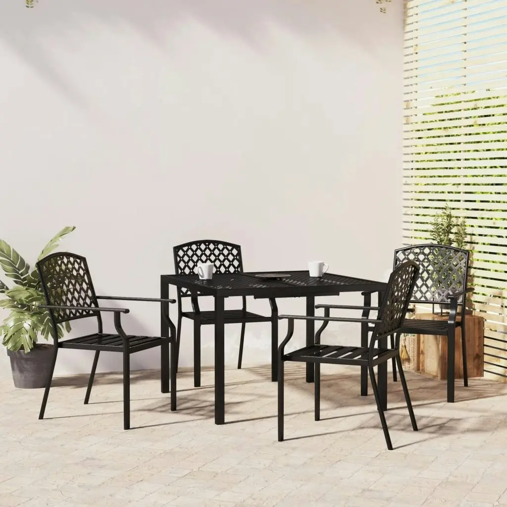 5 Piece Garden Dining Set Anthracite Steel 3188002