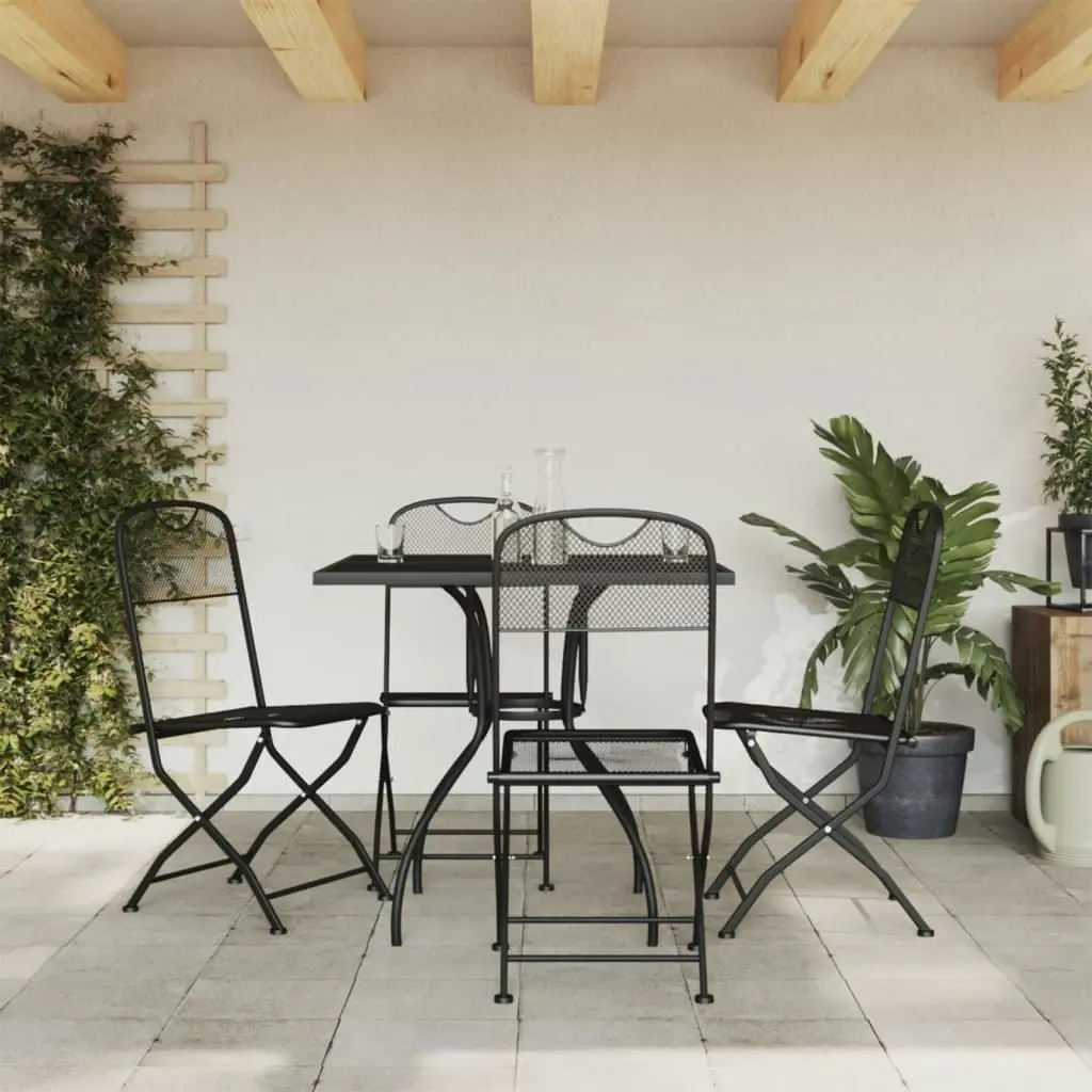 5 Piece Garden Dining Set Anthracite Metal Mesh 3211810