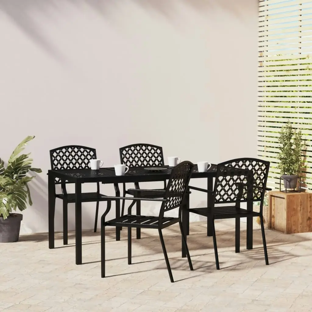 5 Piece Garden Dining Set Anthracite Steel 3188004