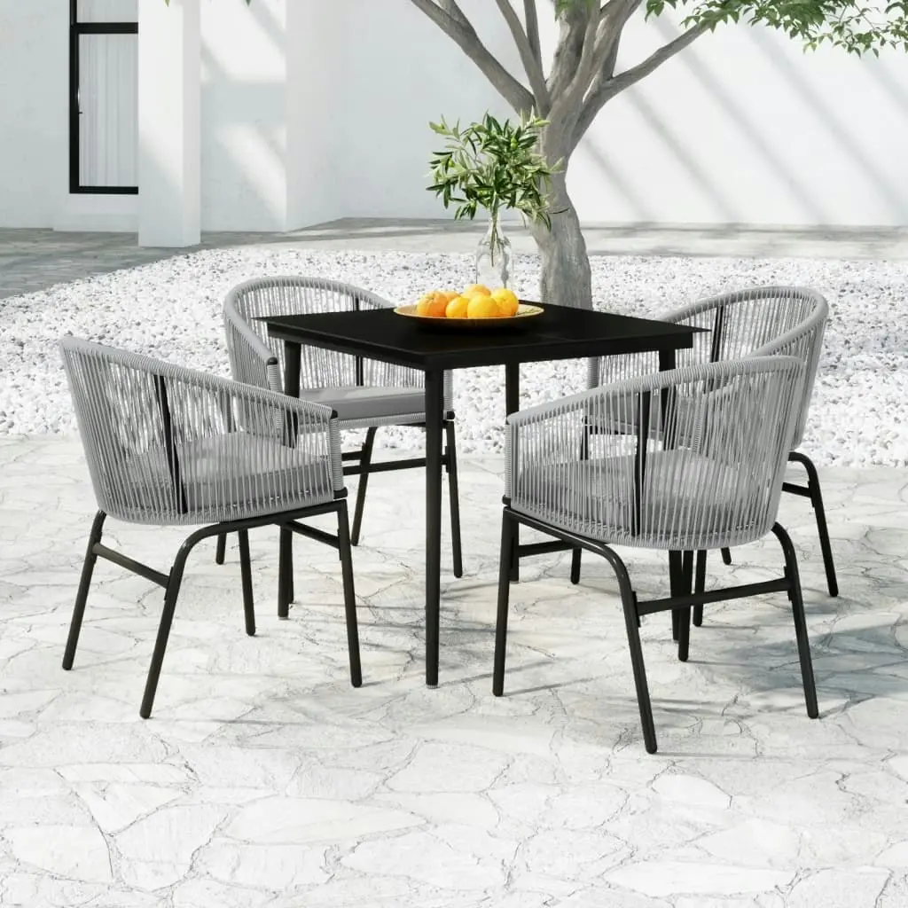 5 Piece Garden Dining Set Grey 3099252