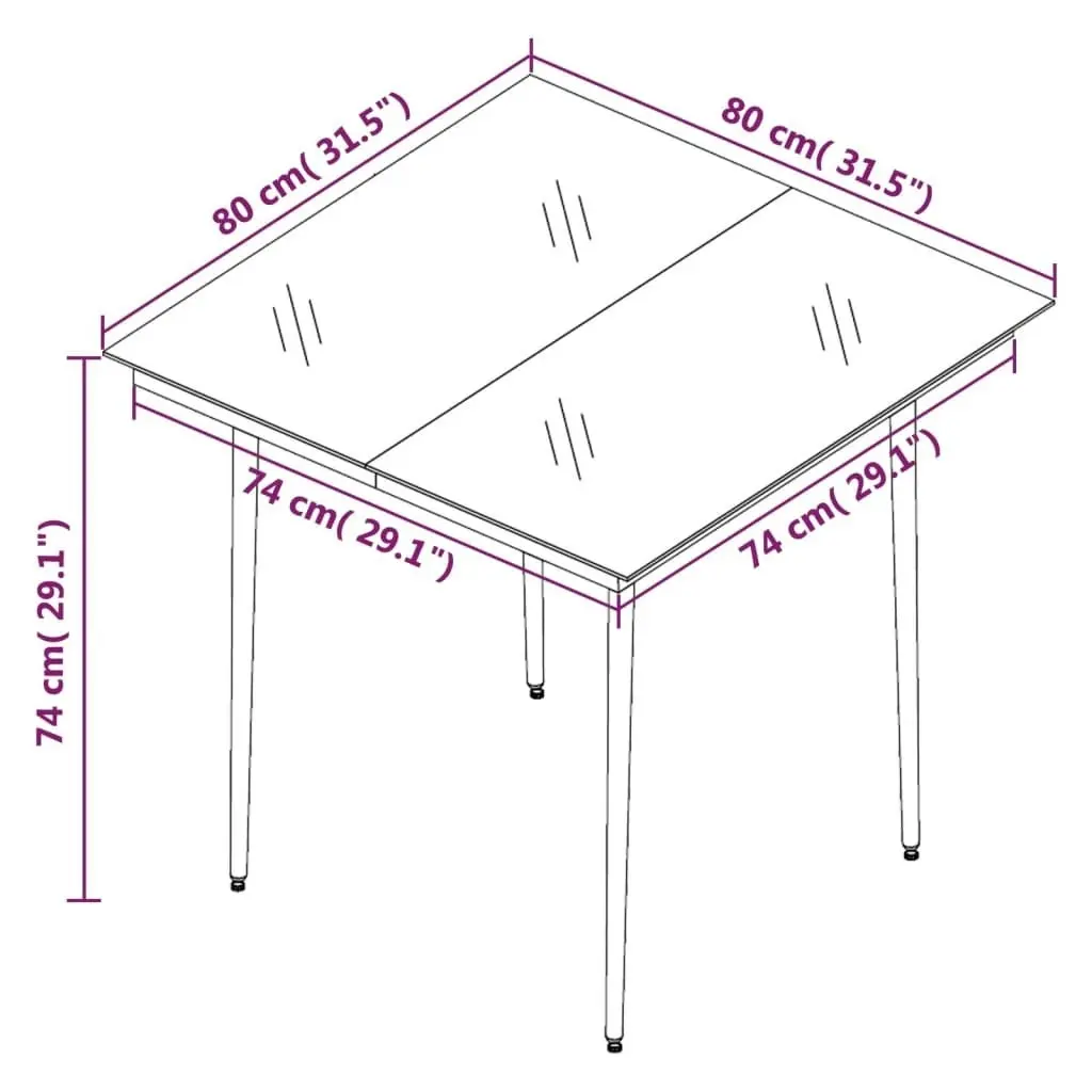 5 Piece Garden Dining Set Grey 3099252