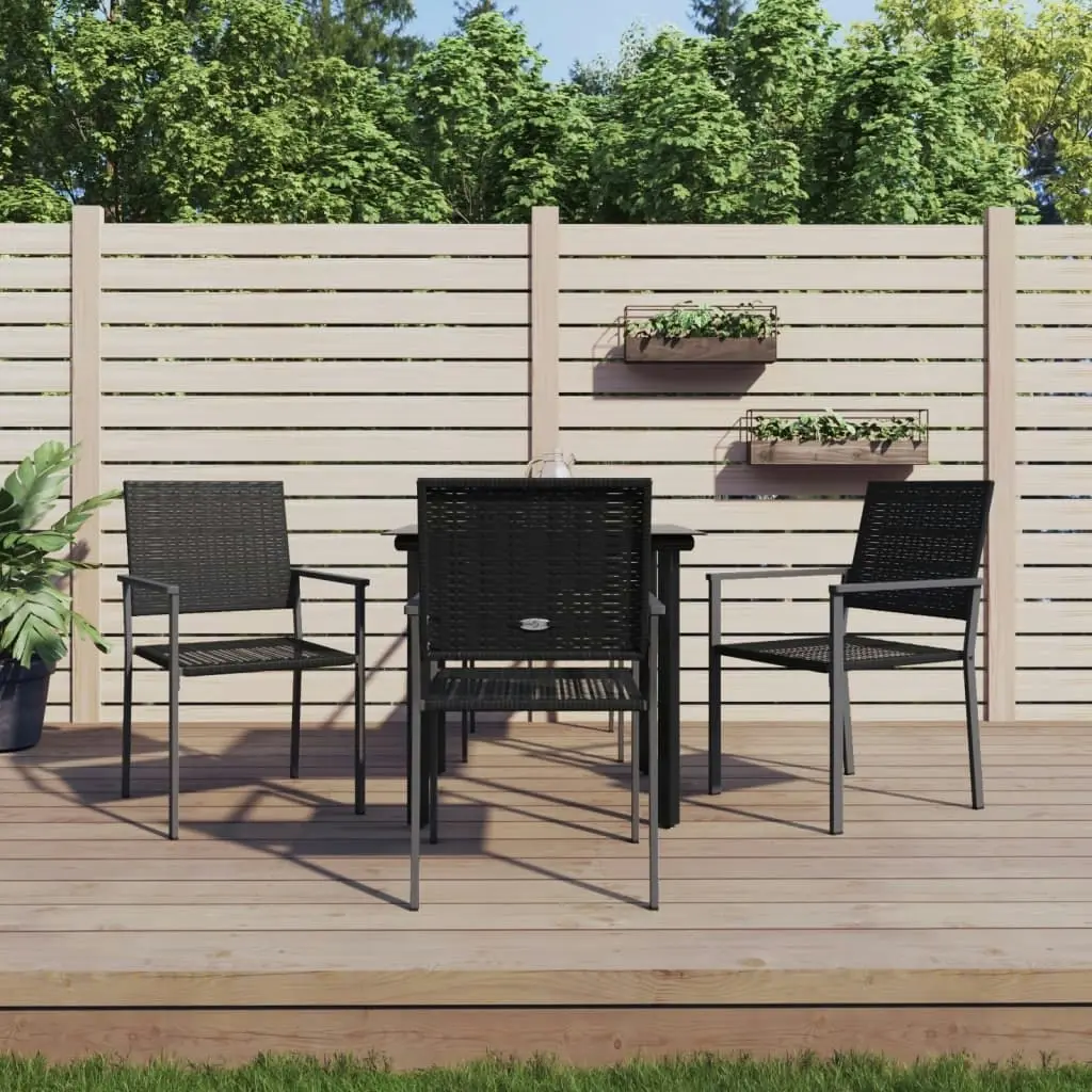 5 Piece Garden Dining Set Poly Rattan and Steel 3187020