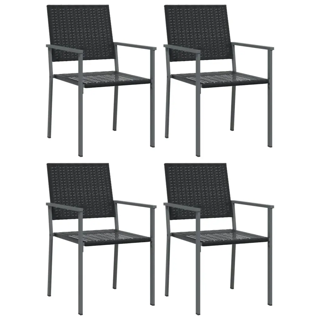 5 Piece Garden Dining Set Poly Rattan and Steel 3187007