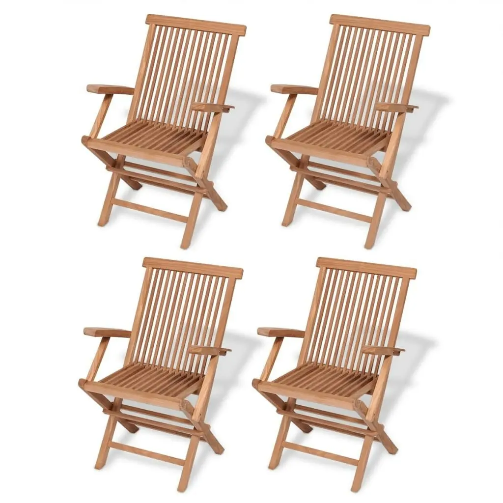 5 Piece Garden Dining Set Solid Teak Wood 44683