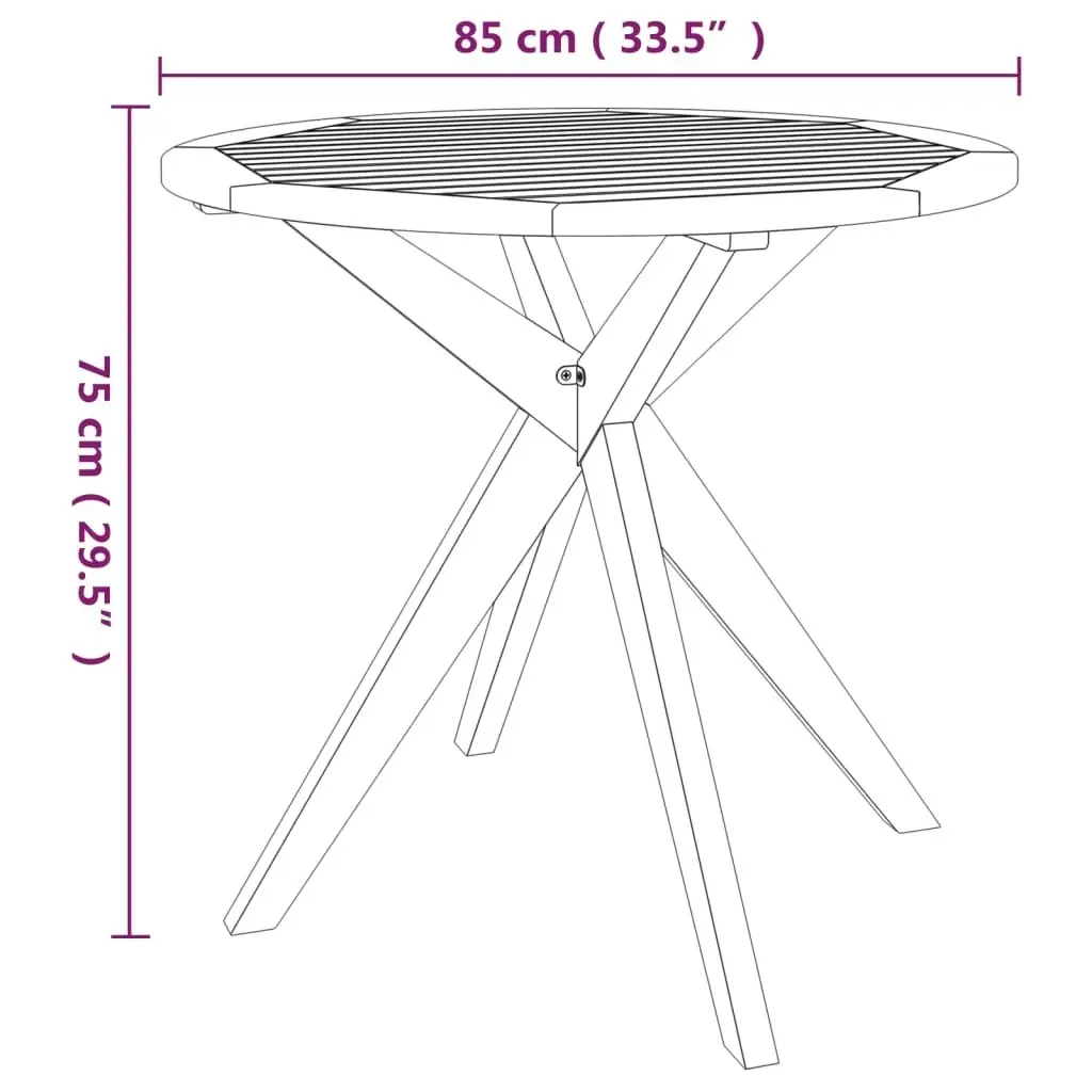 5 Piece Garden Dining Set Solid Wood Acacia 3087129