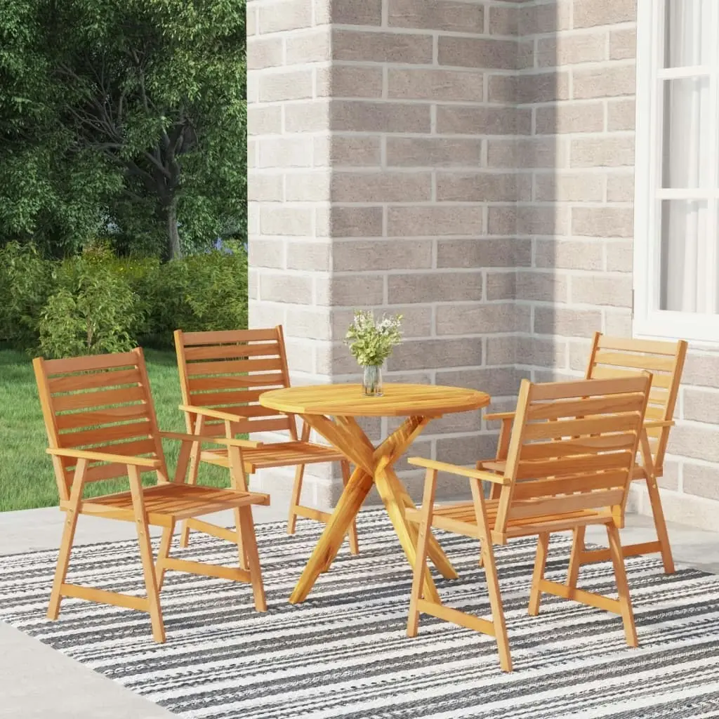 5 Piece Garden Dining Set Solid Wood Acacia 3087129