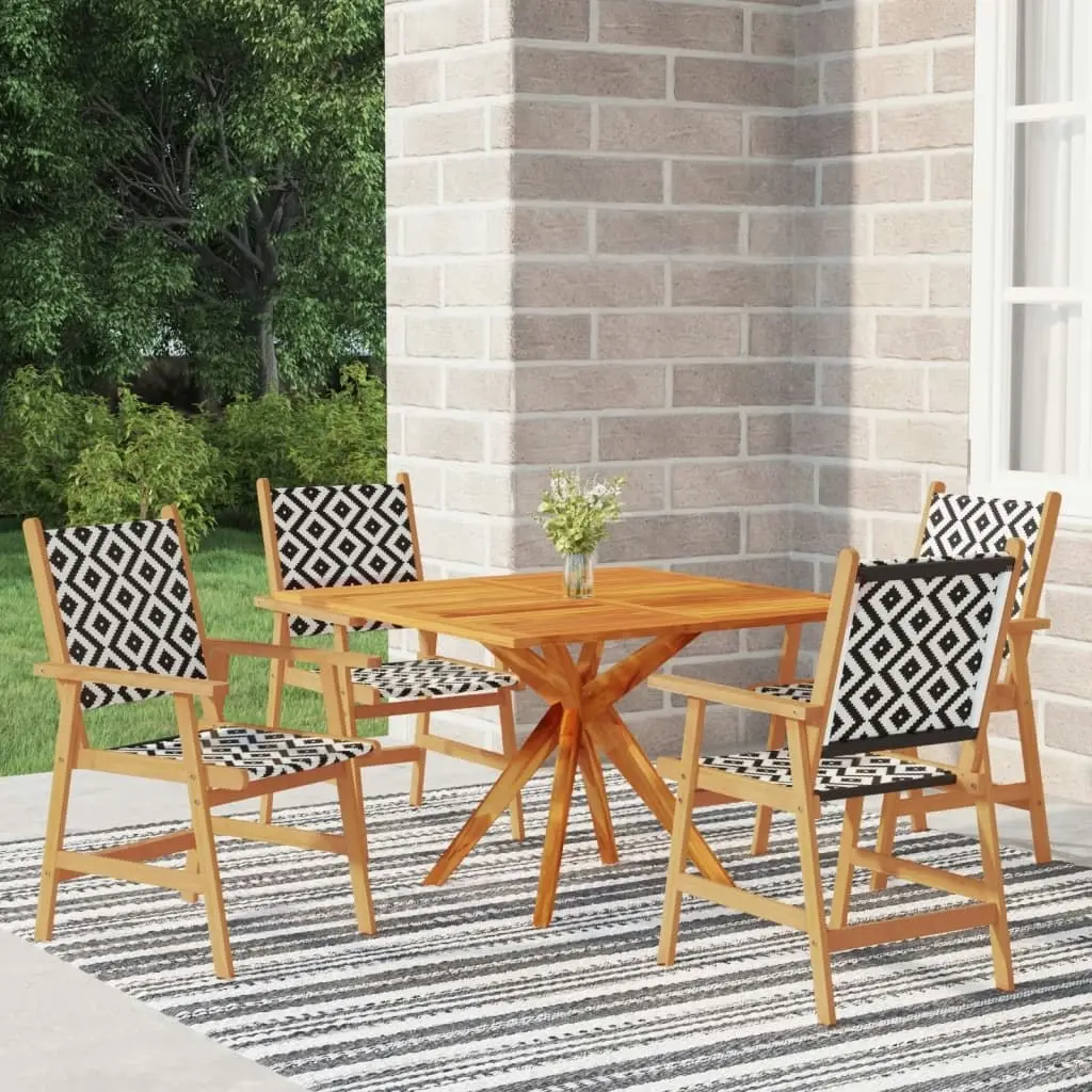 5 Piece Garden Dining Set Solid Wood Acacia 3087140