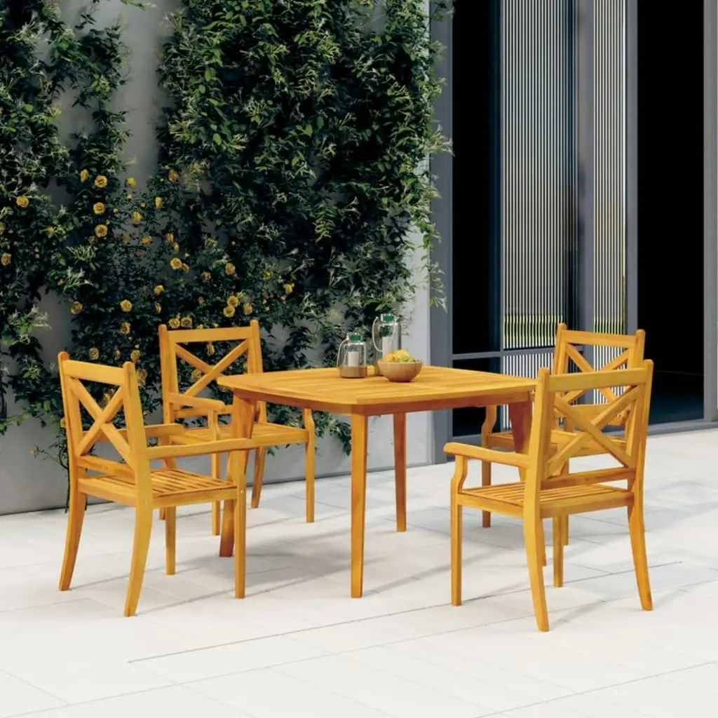 5 Piece Garden Dining Set Solid Wood Acacia 3058002