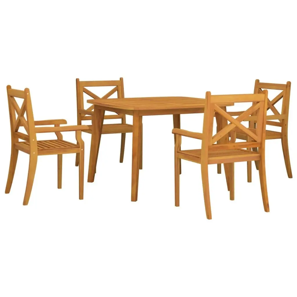 5 Piece Garden Dining Set Solid Wood Acacia 3058002