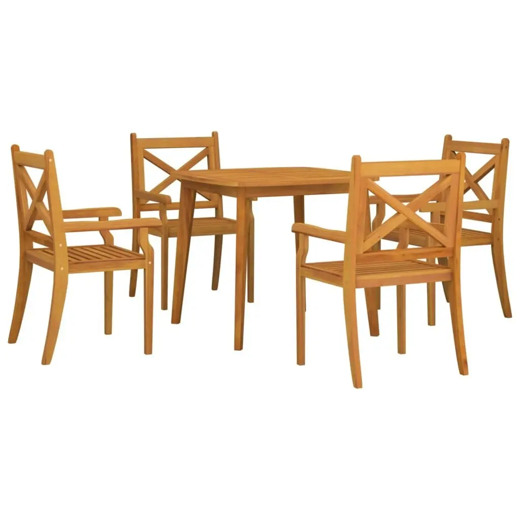 5 Piece Garden Dining Set Solid Wood Acacia 3058000