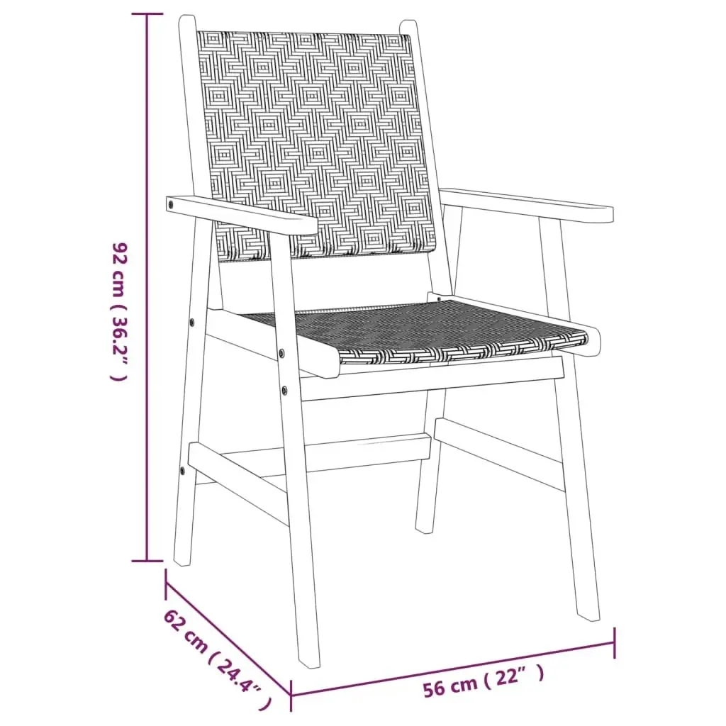 5 Piece Garden Dining Set Solid Wood Acacia 3087133