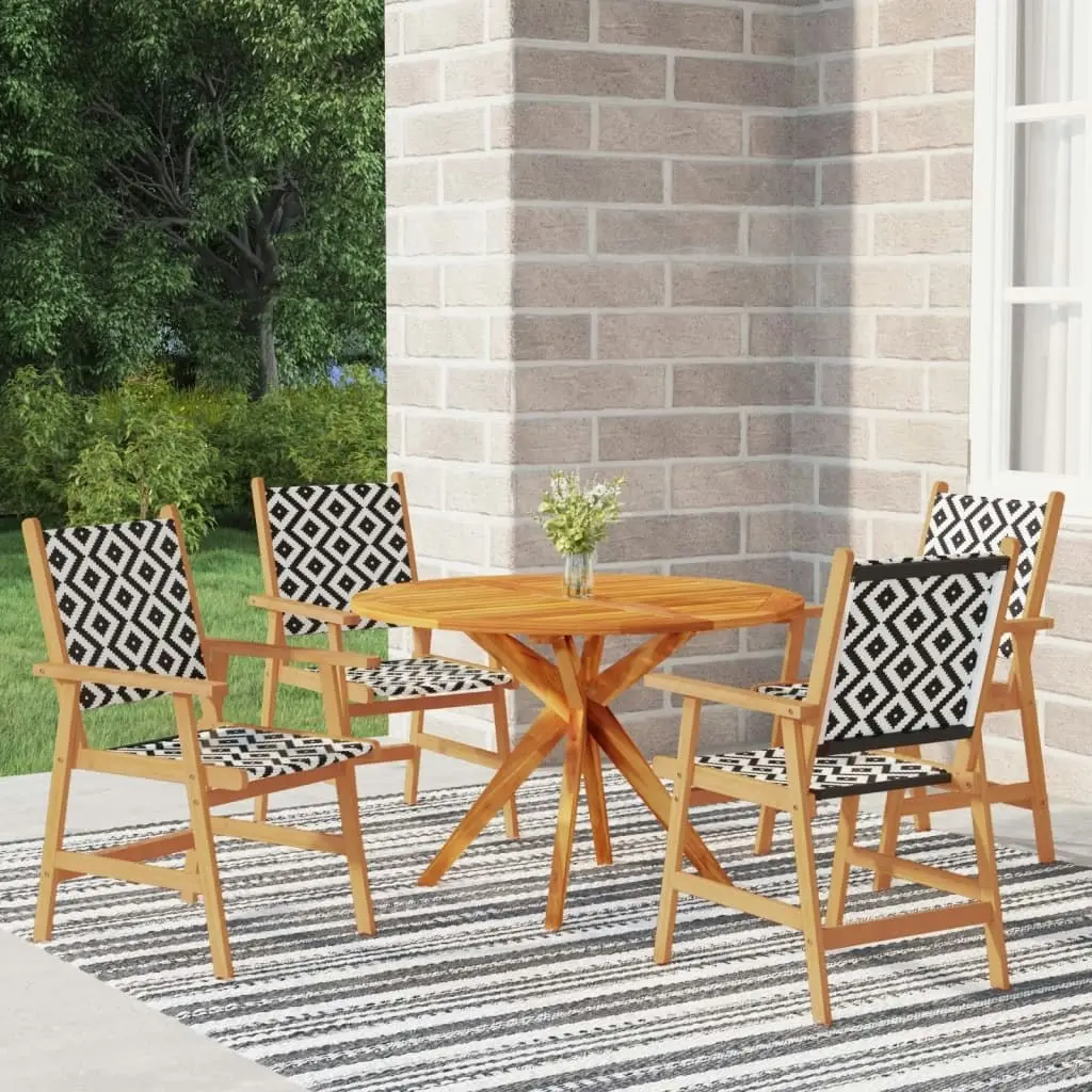 5 Piece Garden Dining Set Solid Wood Acacia 3087133