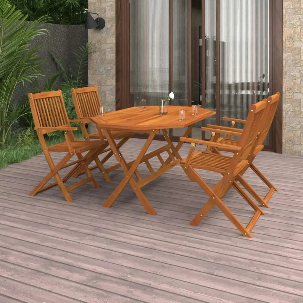 5 Piece Garden Dining Set Solid Acacia Wood 3086996