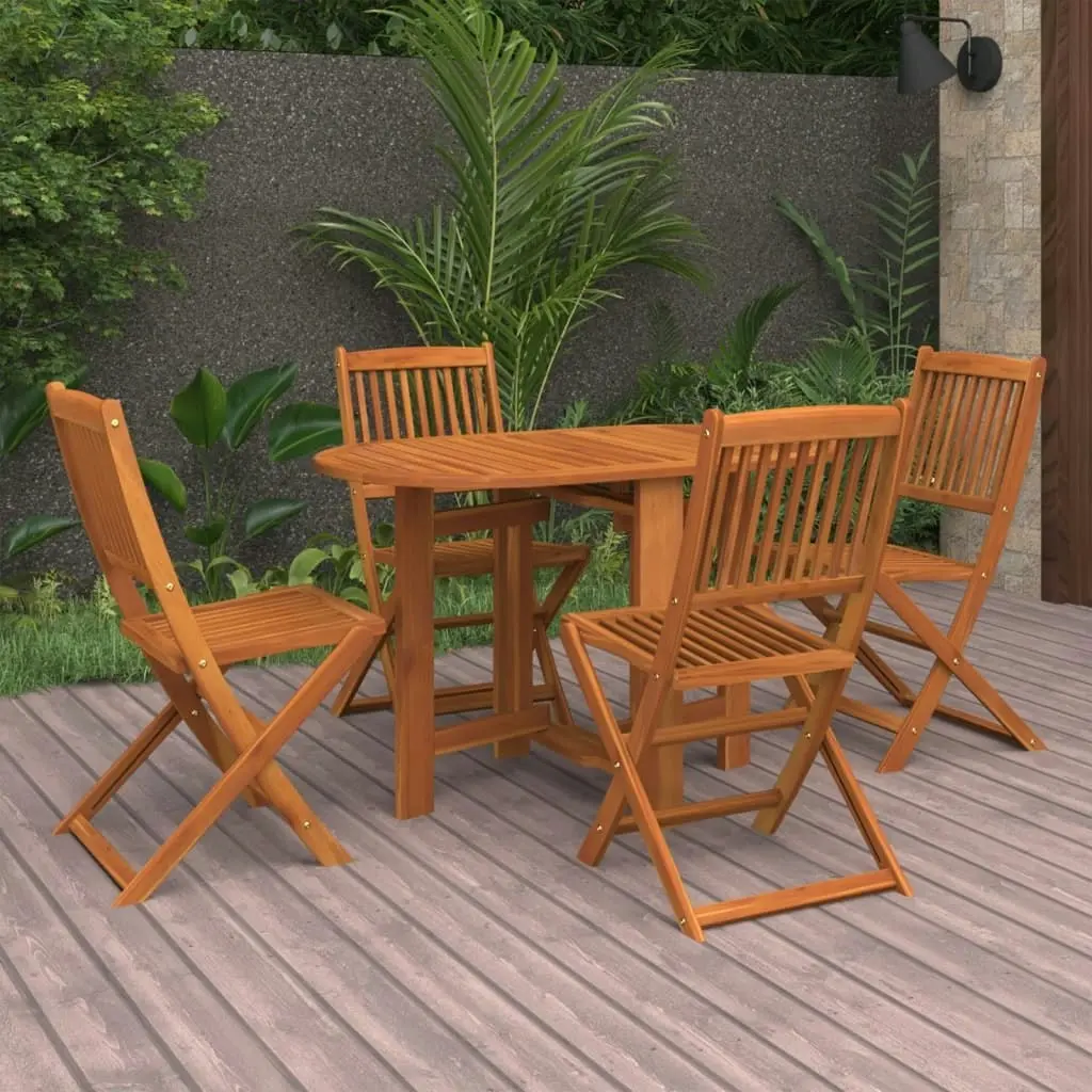 5 Piece Garden Dining Set Solid Wood Acacia 3086969