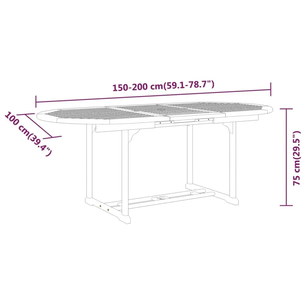 5 Piece Garden Dining Set Solid Wood Eucalyptus 3087335