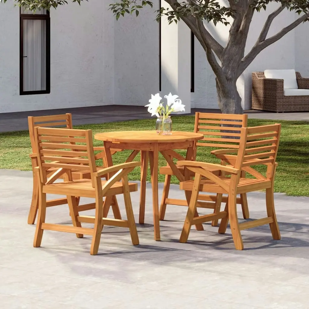 5 Piece Garden Dining Set Solid Wood Acacia 3156855