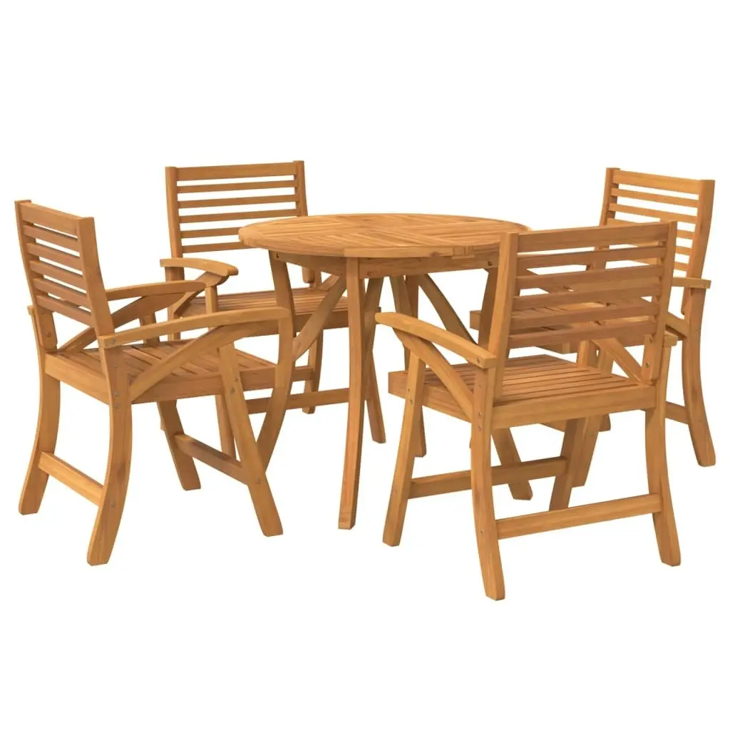 5 Piece Garden Dining Set Solid Wood Acacia 3156855