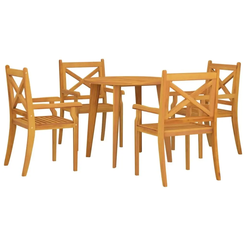 5 Piece Garden Dining Set Solid Wood Acacia 3057998