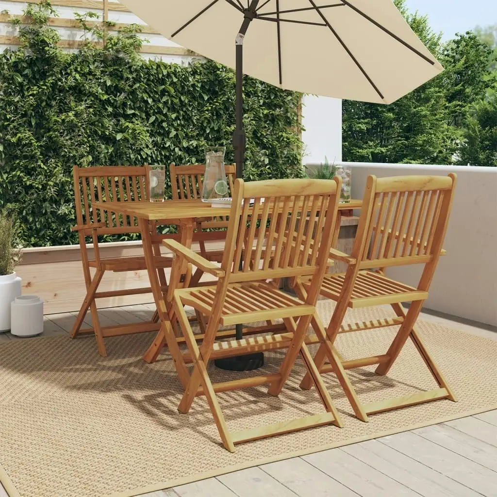 5 Piece Garden Dining Set Solid Wood Eucalyptus 3307635