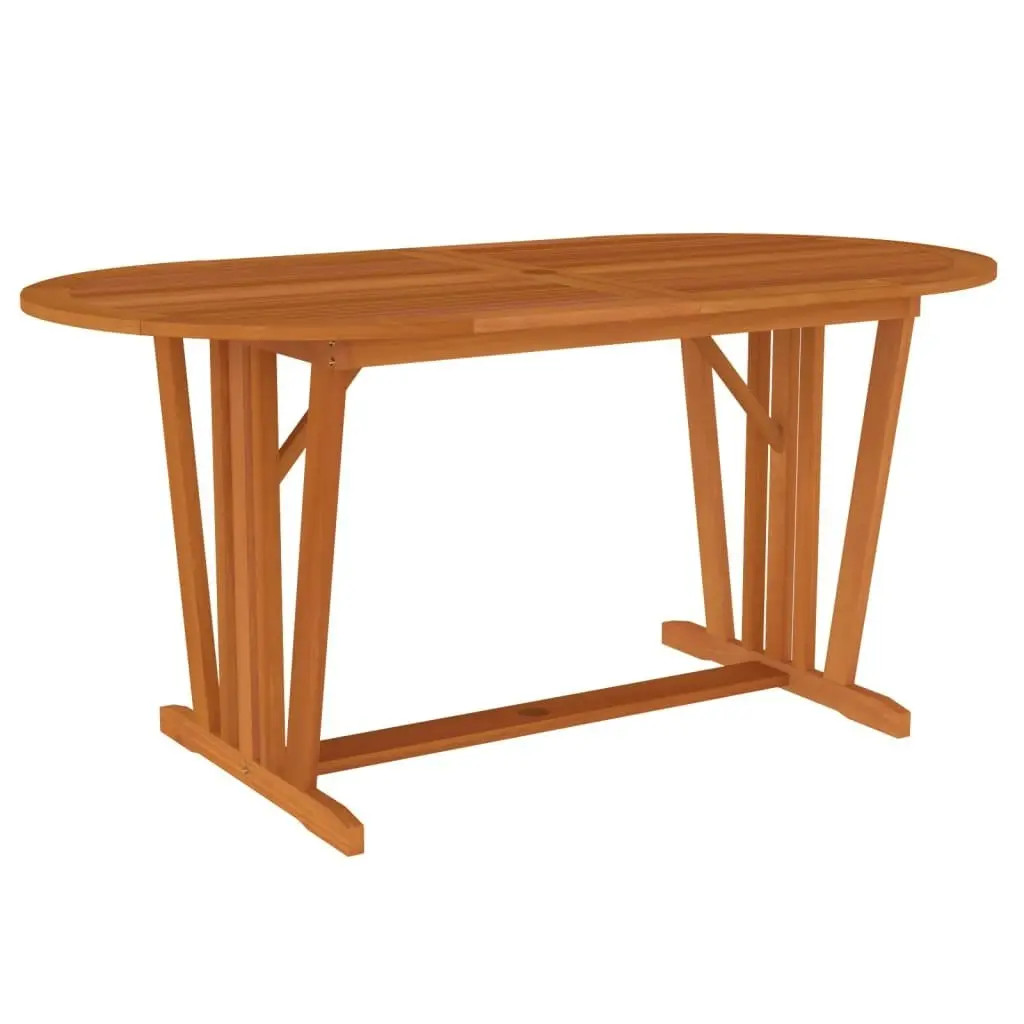 5 Piece Garden Dining Set Solid Wood Eucalyptus 3087338