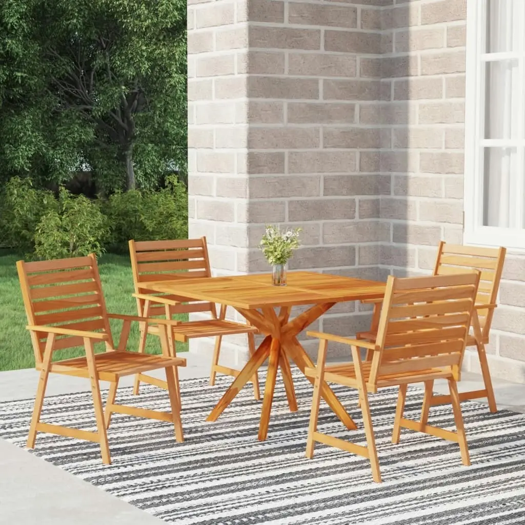 5 Piece Garden Dining Set Solid Wood Acacia 3087139