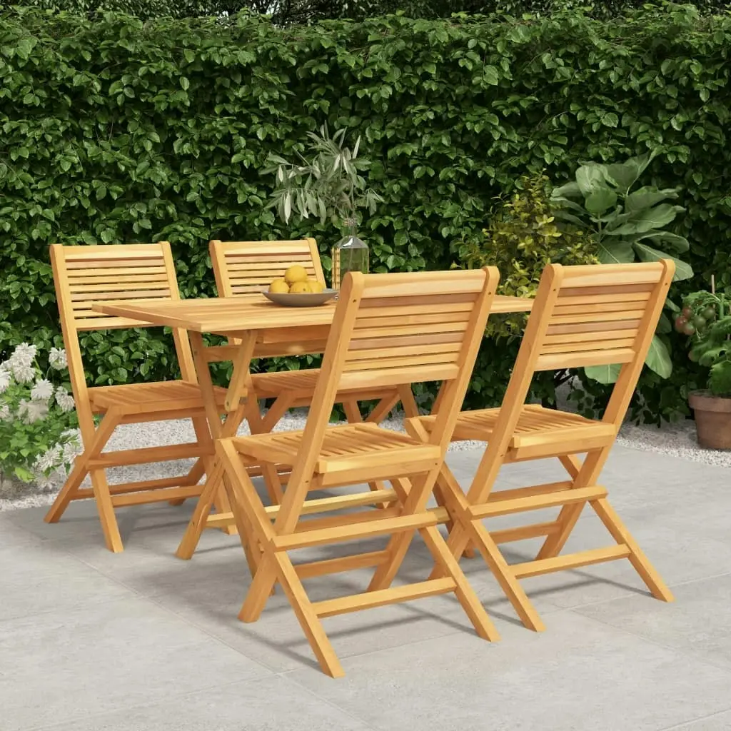 5 Piece Garden Dining Set Solid Wood Teak 3155011