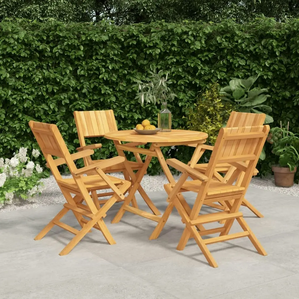 5 Piece Garden Dining Set Solid Wood Teak 3155021