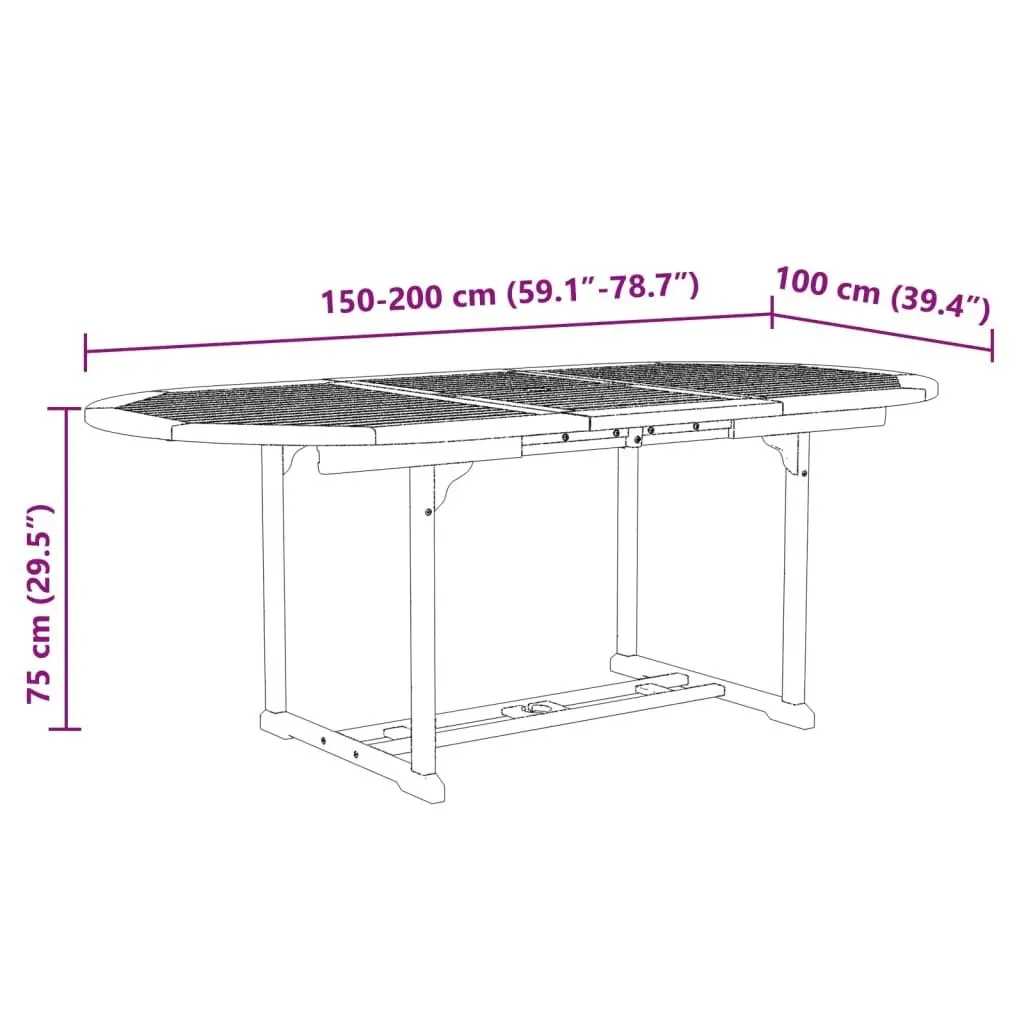 5 Piece Garden Dining Set Solid Wood Acacia and Textilene 3279258