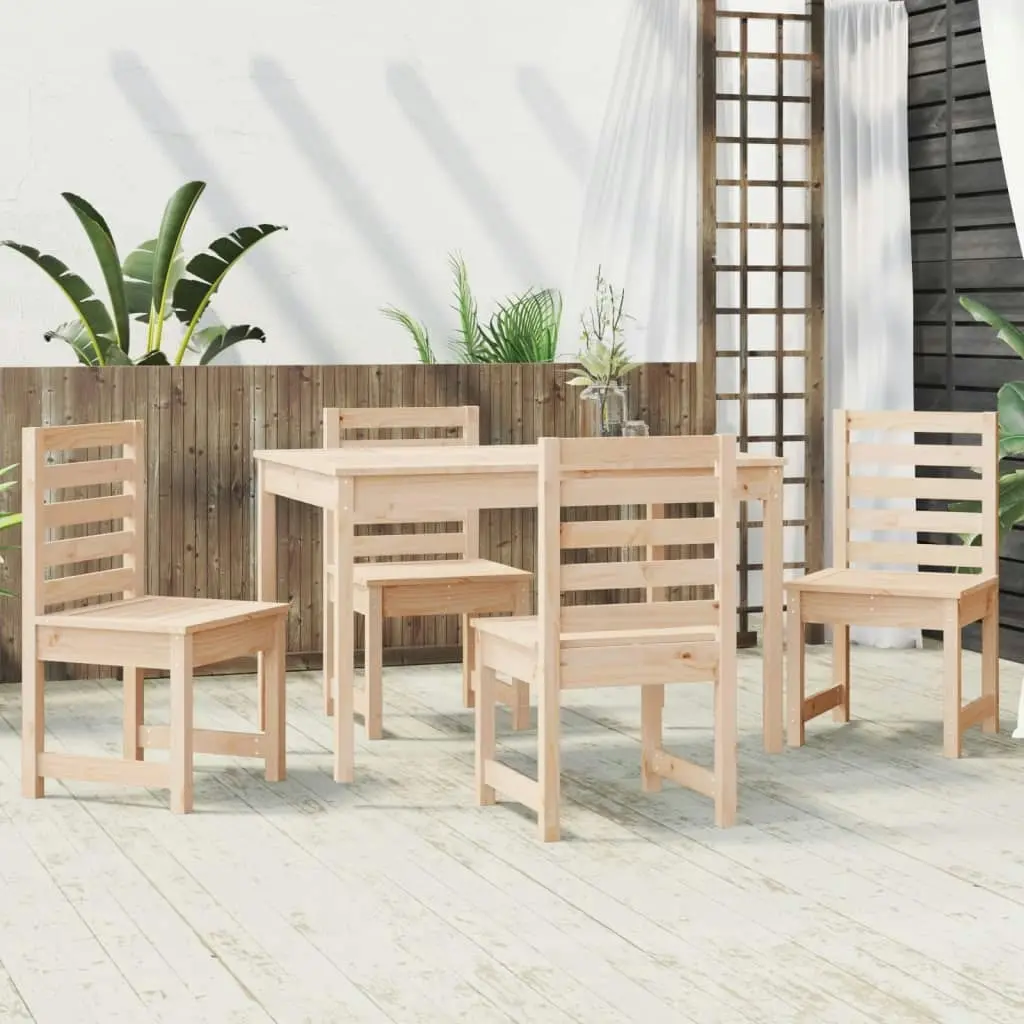 5 Piece Garden Dining Set Solid Wood Pine 3154683