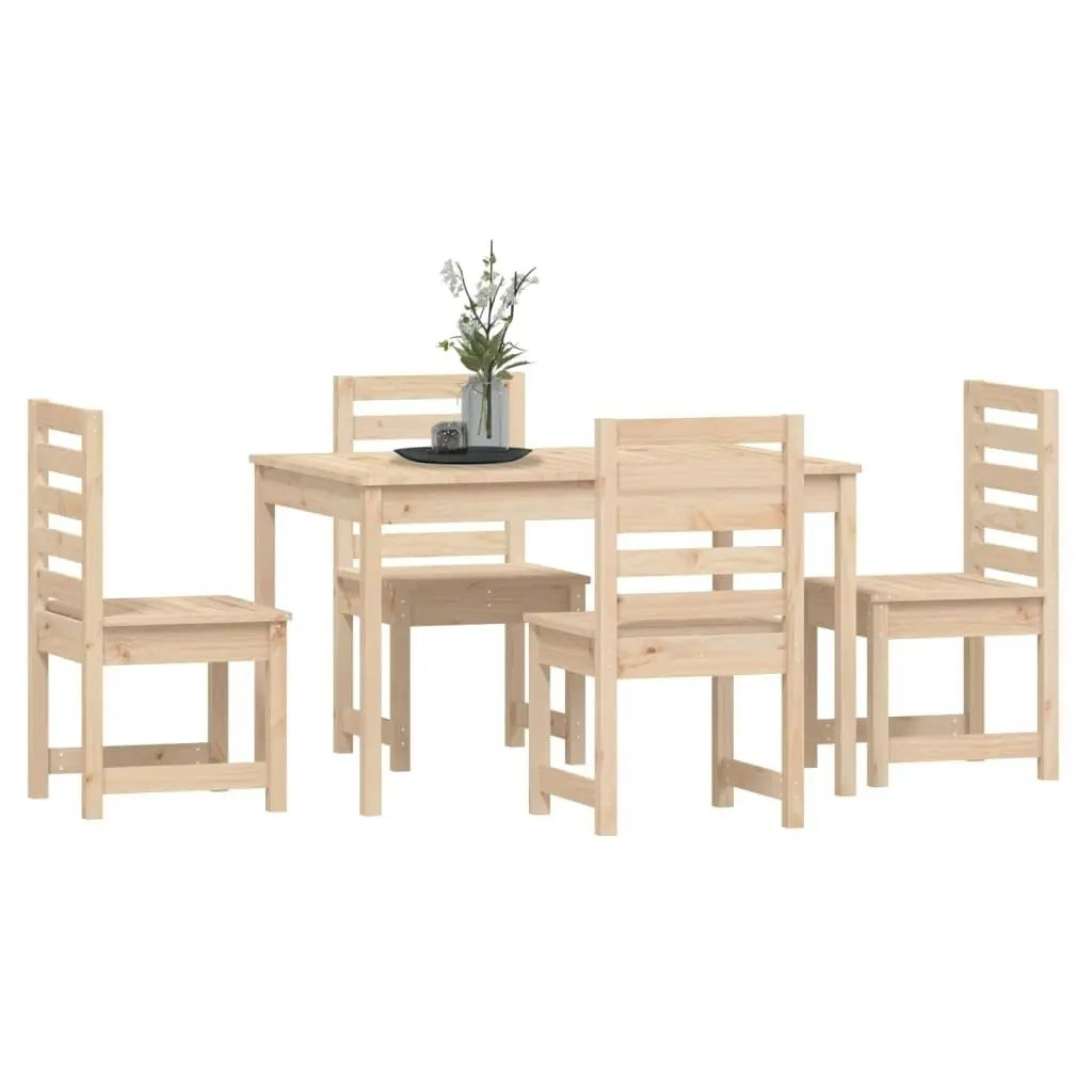 5 Piece Garden Dining Set Solid Wood Pine 3154683