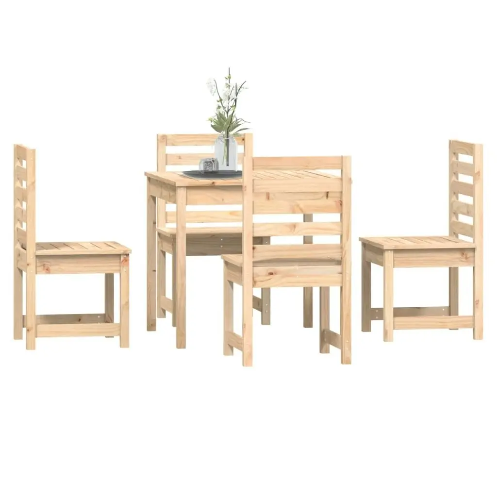 5 Piece Garden Dining Set Solid Wood Pine 3154677