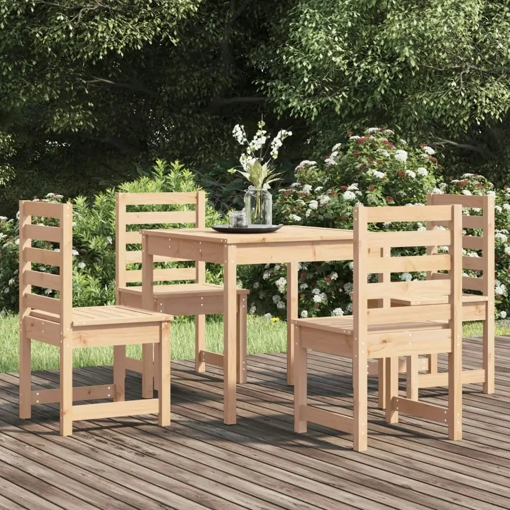 5 Piece Garden Dining Set Solid Wood Pine 3154677