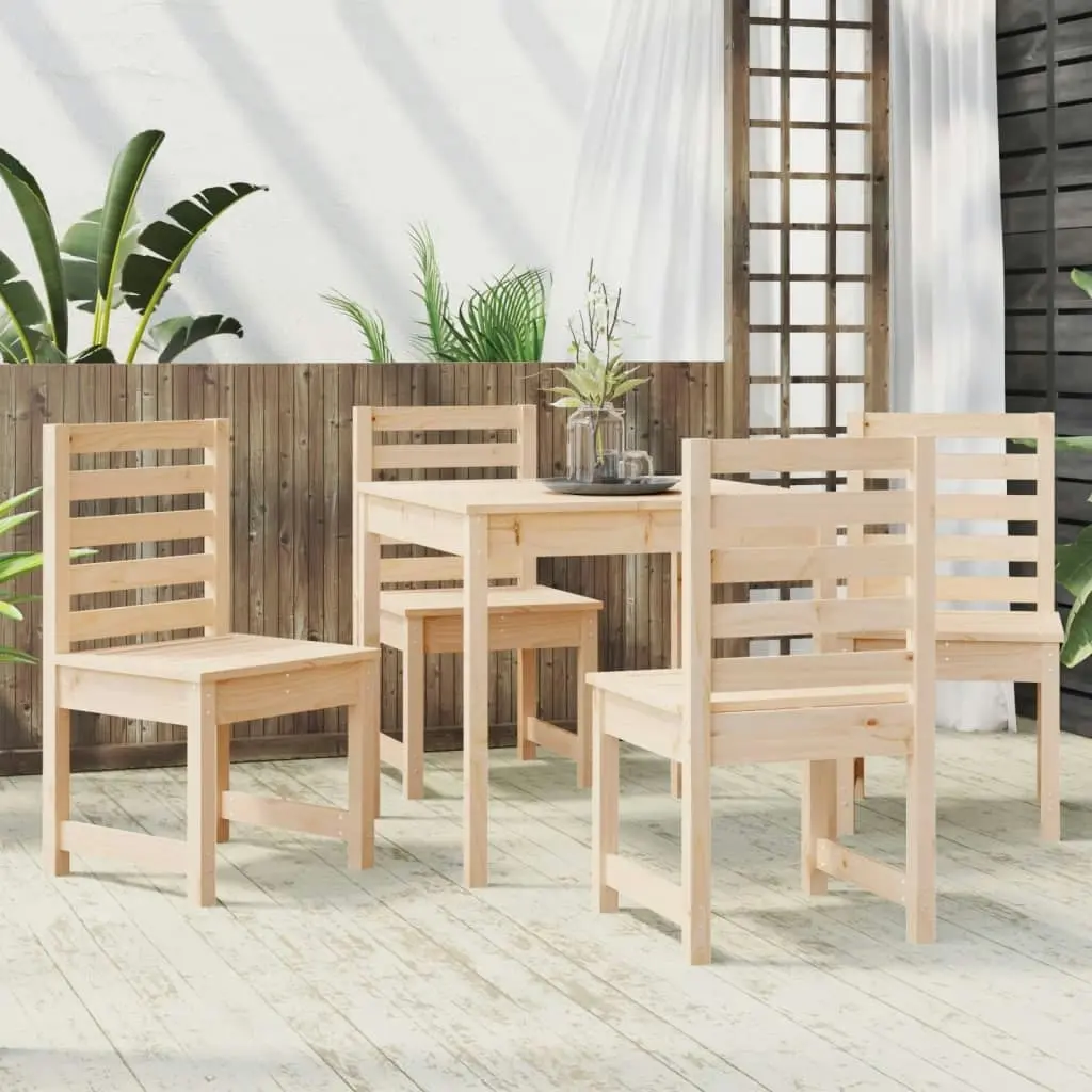 5 Piece Garden Dining Set Solid Wood Pine 3154677