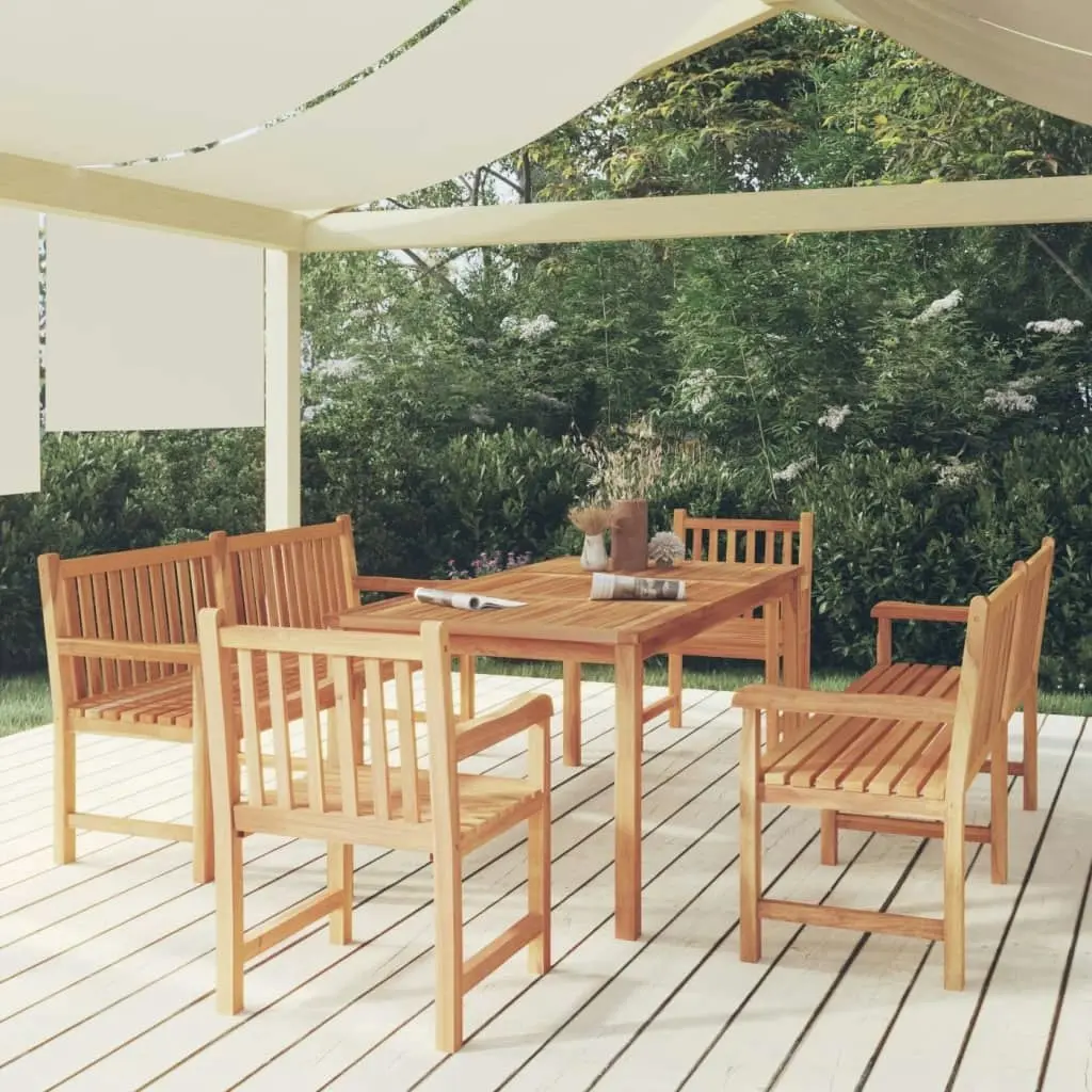 5 Piece Garden Dining Set Solid Wood Teak 3157170