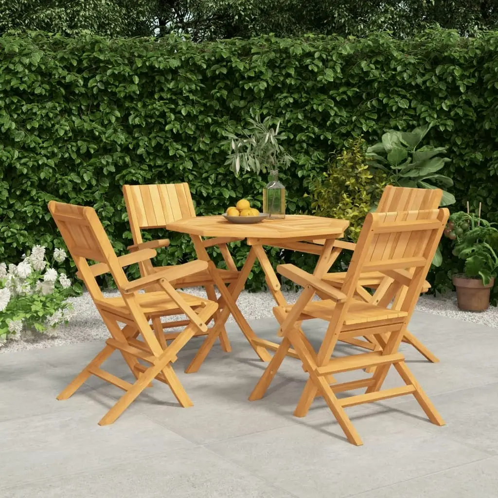 5 Piece Garden Dining Set Solid Wood Teak 3155030