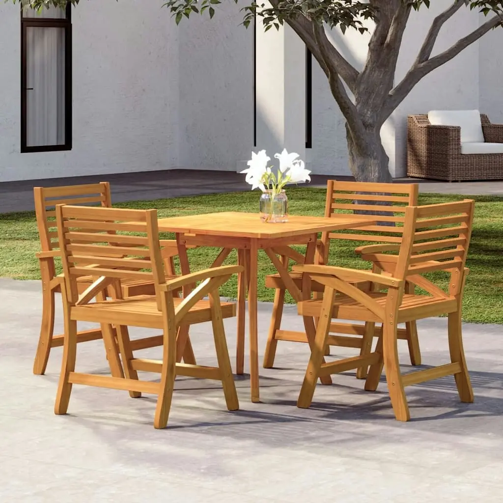 5 Piece Garden Dining Set Solid Wood Acacia 3156858