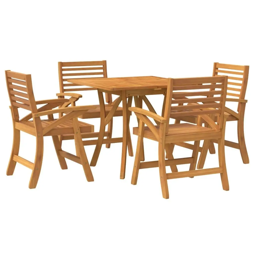 5 Piece Garden Dining Set Solid Wood Acacia 3156858