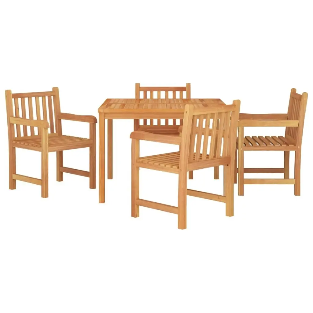 5 Piece Garden Dining Set Solid Wood Teak 3157147