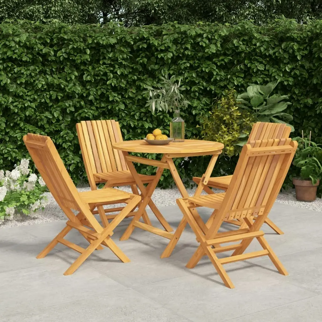 5 Piece Garden Dining Set Solid Wood Teak 3155018