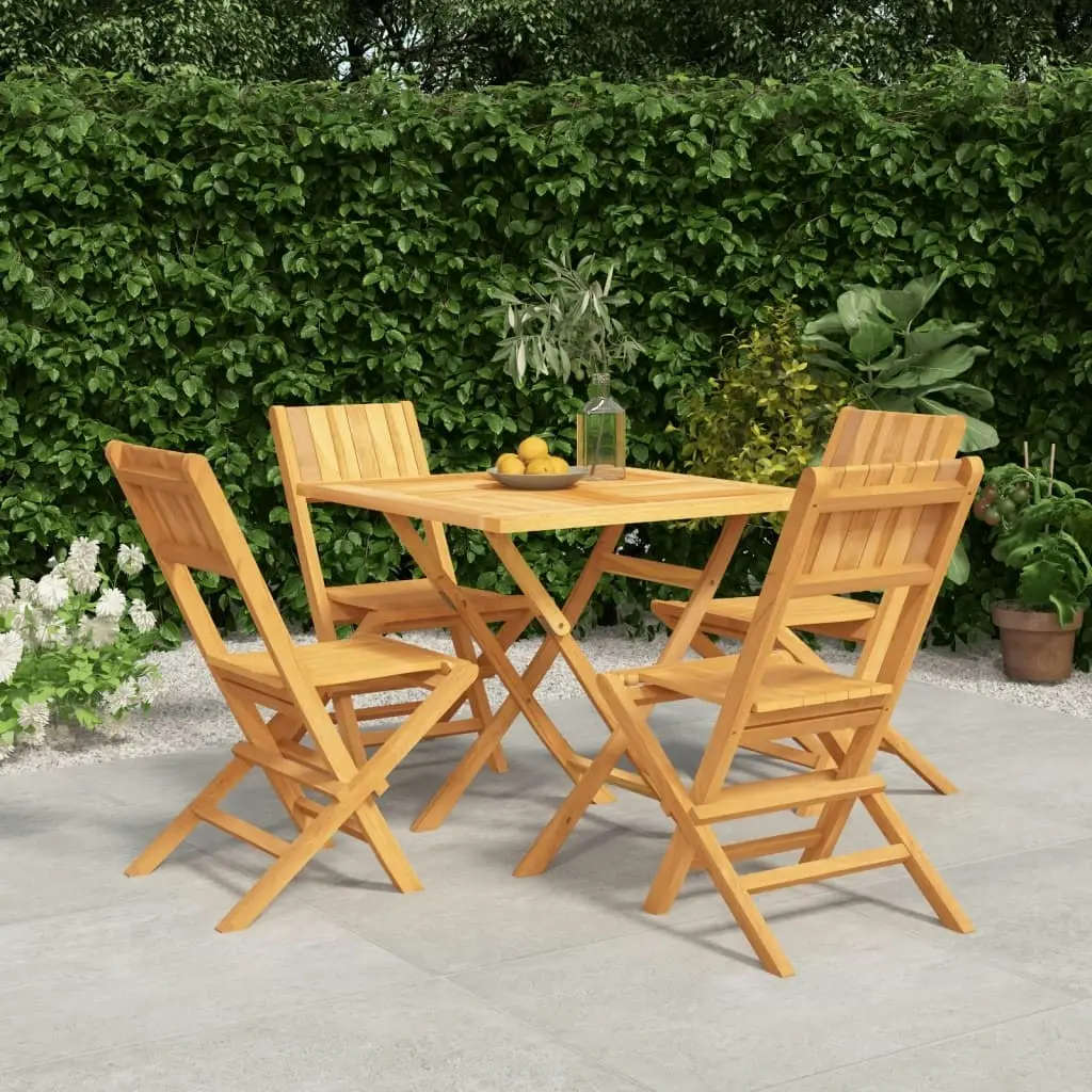 5 Piece Garden Dining Set Solid Wood Teak 3155038